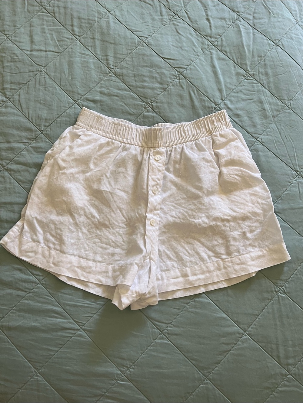 Reformation Women's Linen Elastic Waist Shorts